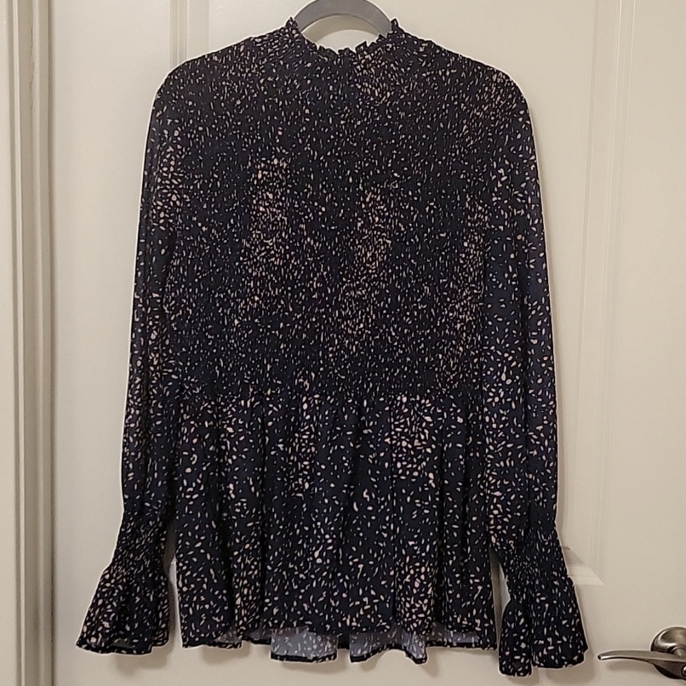 Shein smocked blouse